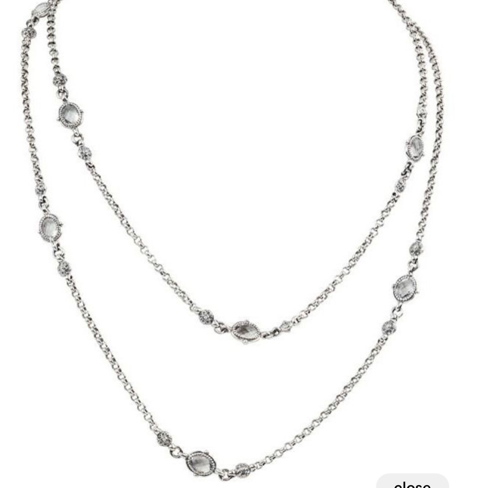 Phythia Long Crystal Station Necklace